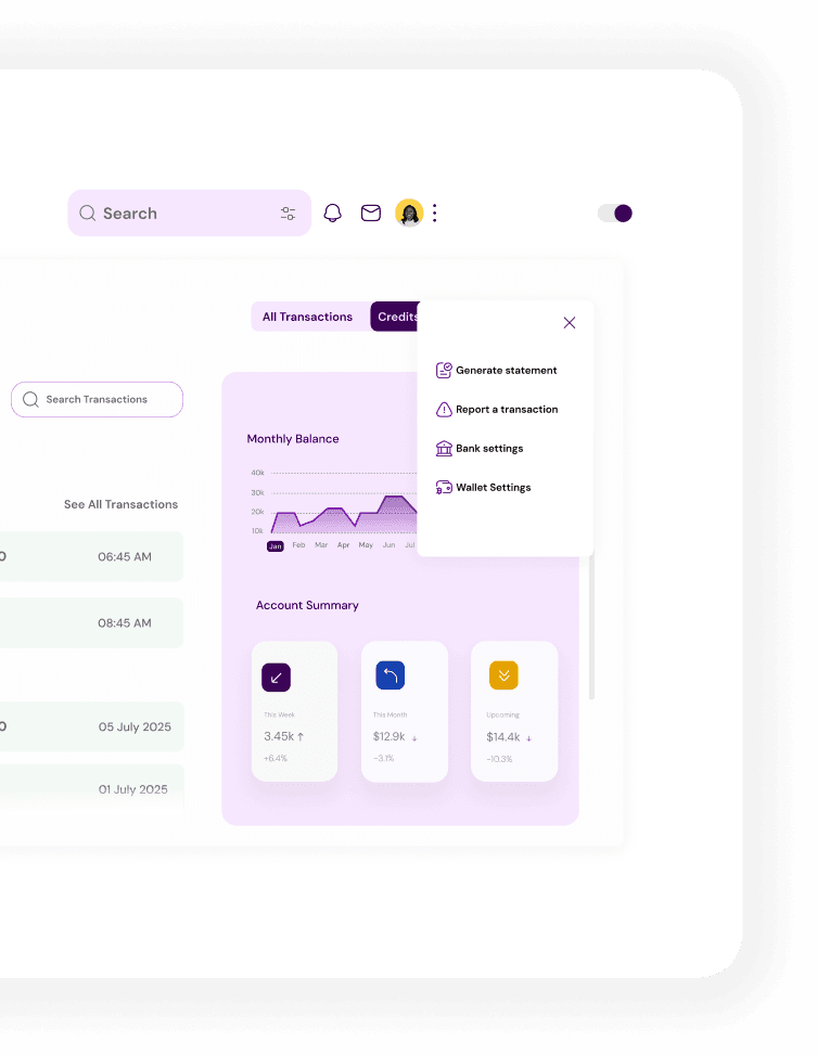 Erxtopay dashboard interface showing payment analytics